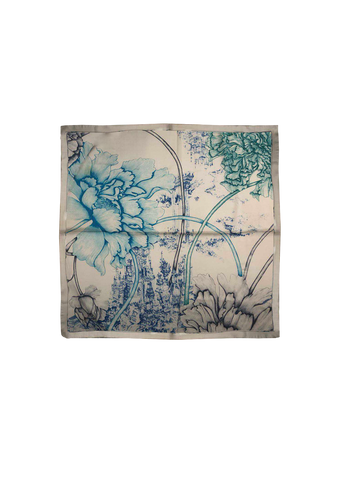 Azade Τετράγωνο Φουλάρι Αποχρώσεις του Μπλε